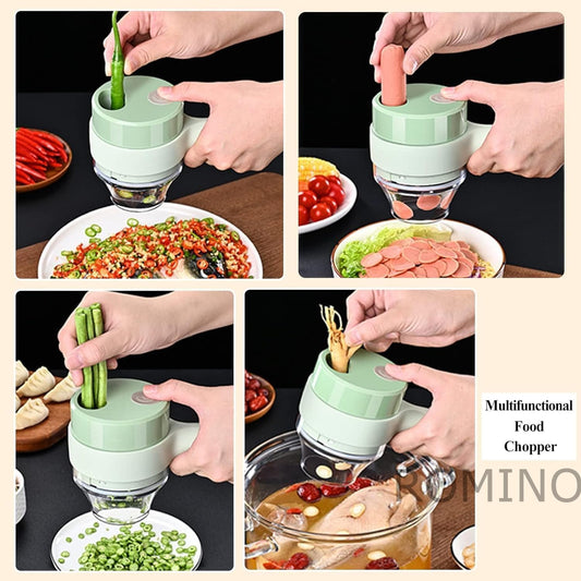 4 in 1 Portable Electric Vegetable Cutter Set